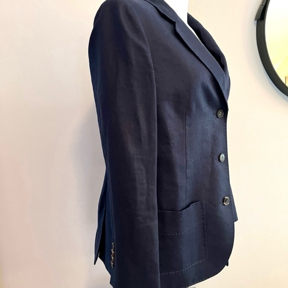 Lafayette 148 New York Linen Pickstitch Blazer - Picture 9 of 14